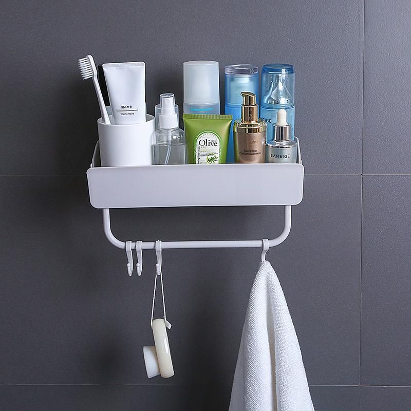 Bathroom wall-mounted storage caddy