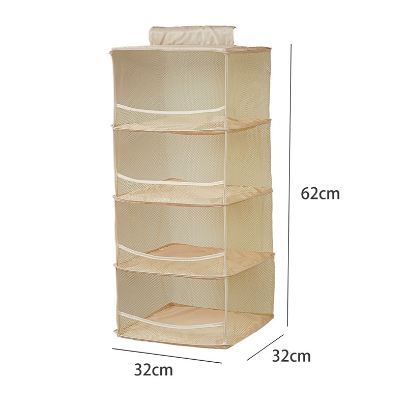 Hanging closet shelf organizer