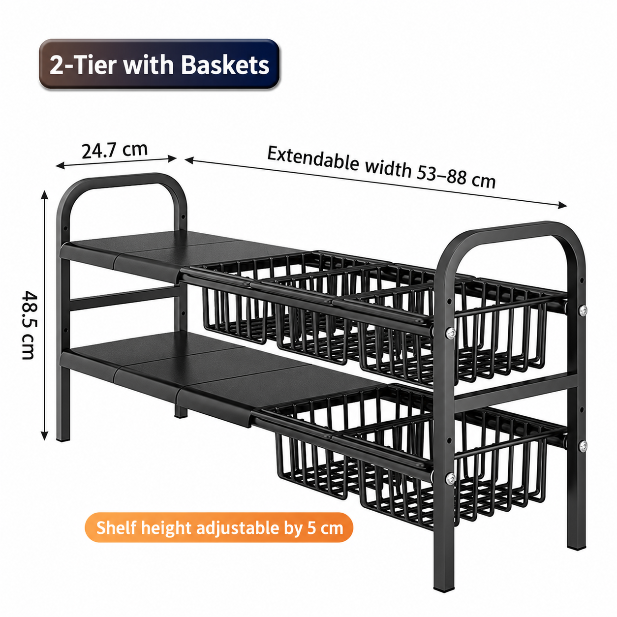 Expandable Pull-Out Cabinet Organizer 5