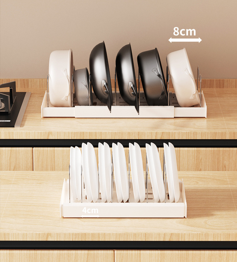 Adjustable Pot & Pan Organizer Rack
